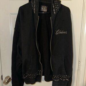 Black Wolves Hoodie Jacket